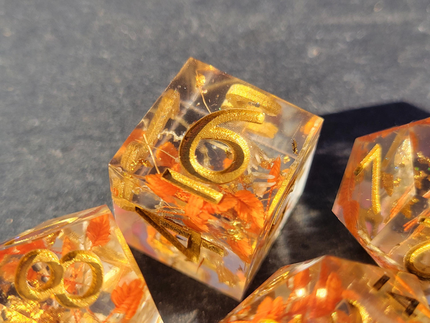 Handmade "Demeter's Blessing" Full Dice Set