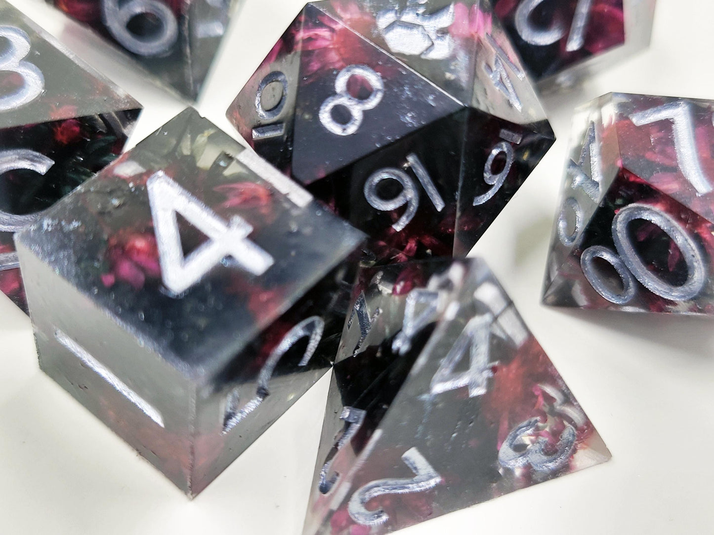 Handmade "Well Hello Darling" Full Dice Set