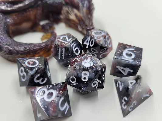 Speckled Dragonstone Dice Set - With Dice Guardian