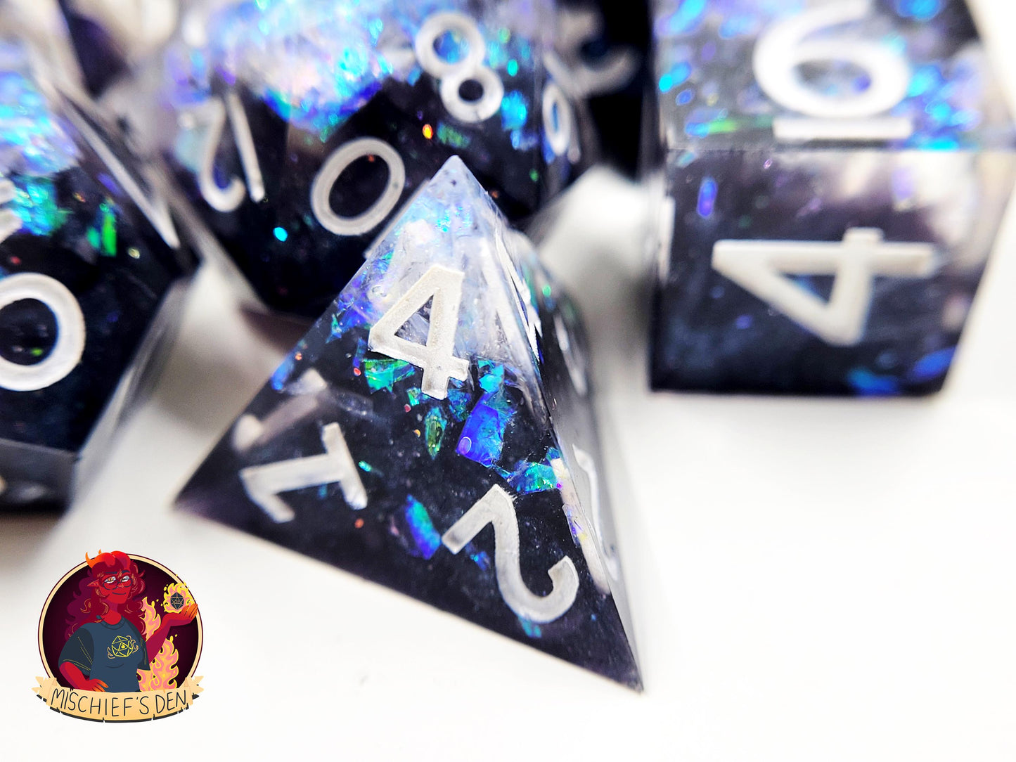 Handmade "Void Spark" Full Dice Set