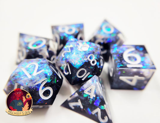 Handmade "Void Spark" Full Dice Set