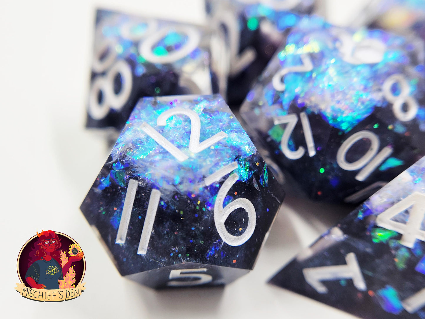 Handmade "Void Spark" Full Dice Set