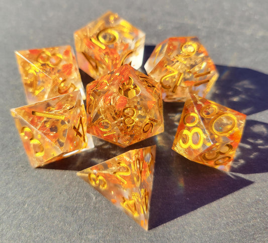Handmade "Demeter's Blessing" Full Dice Set