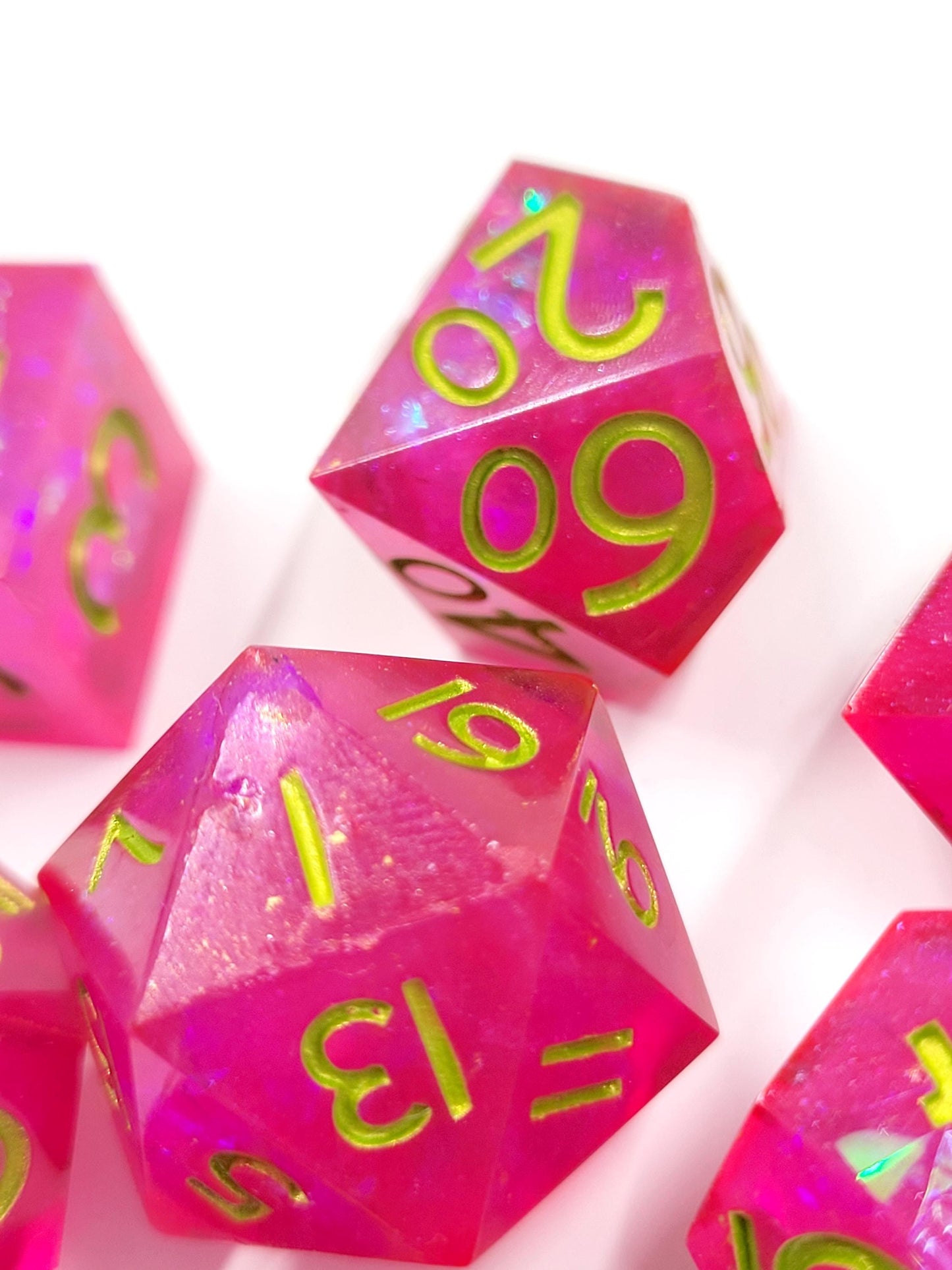 Handmade "Every Rose Has Its Thorns" Full Dice Set