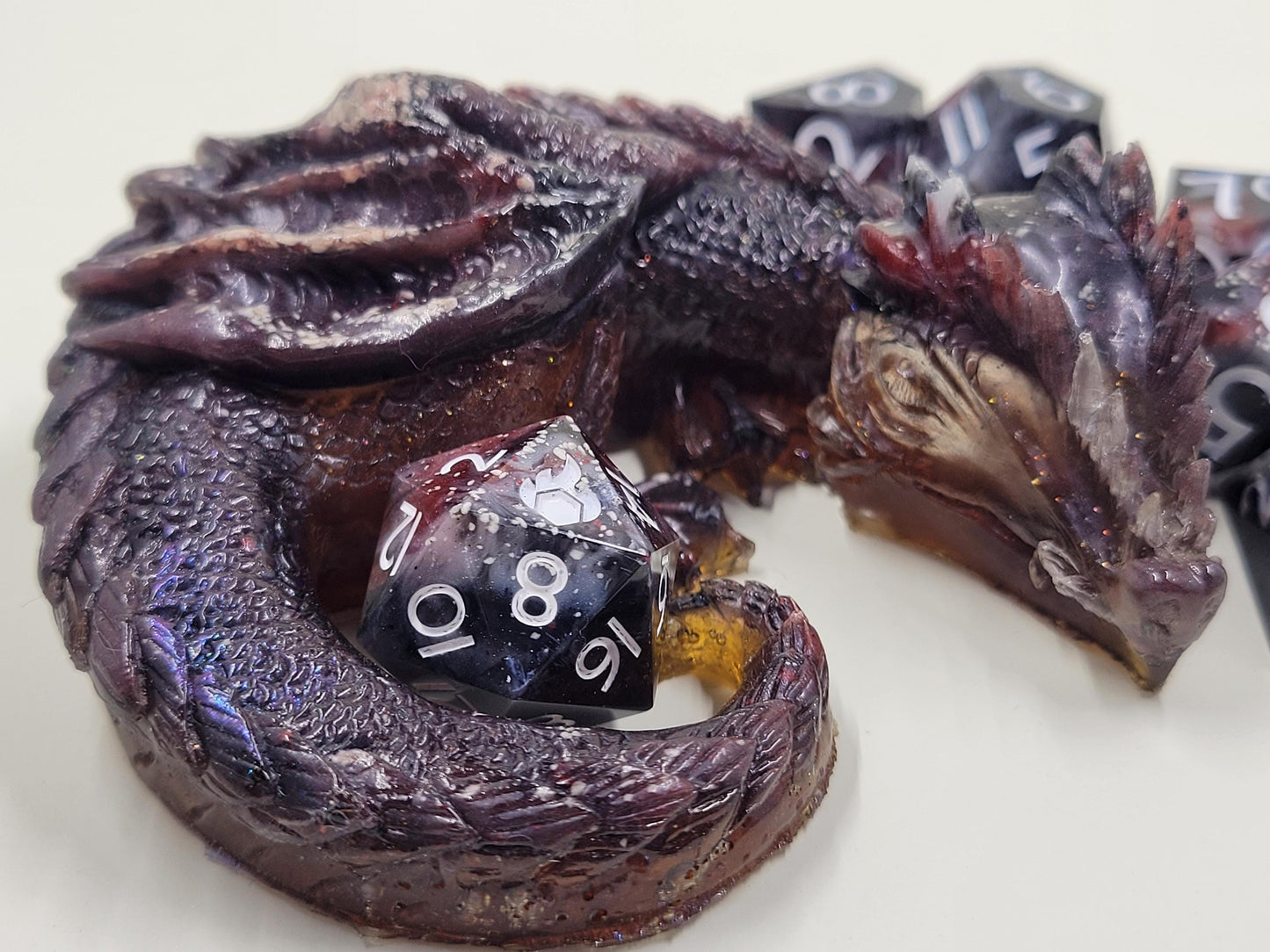 Speckled Dragonstone Dice Set - With Dice Guardian