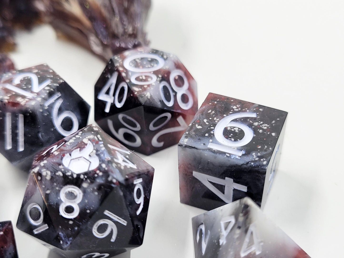 Speckled Dragonstone Dice Set - With Dice Guardian