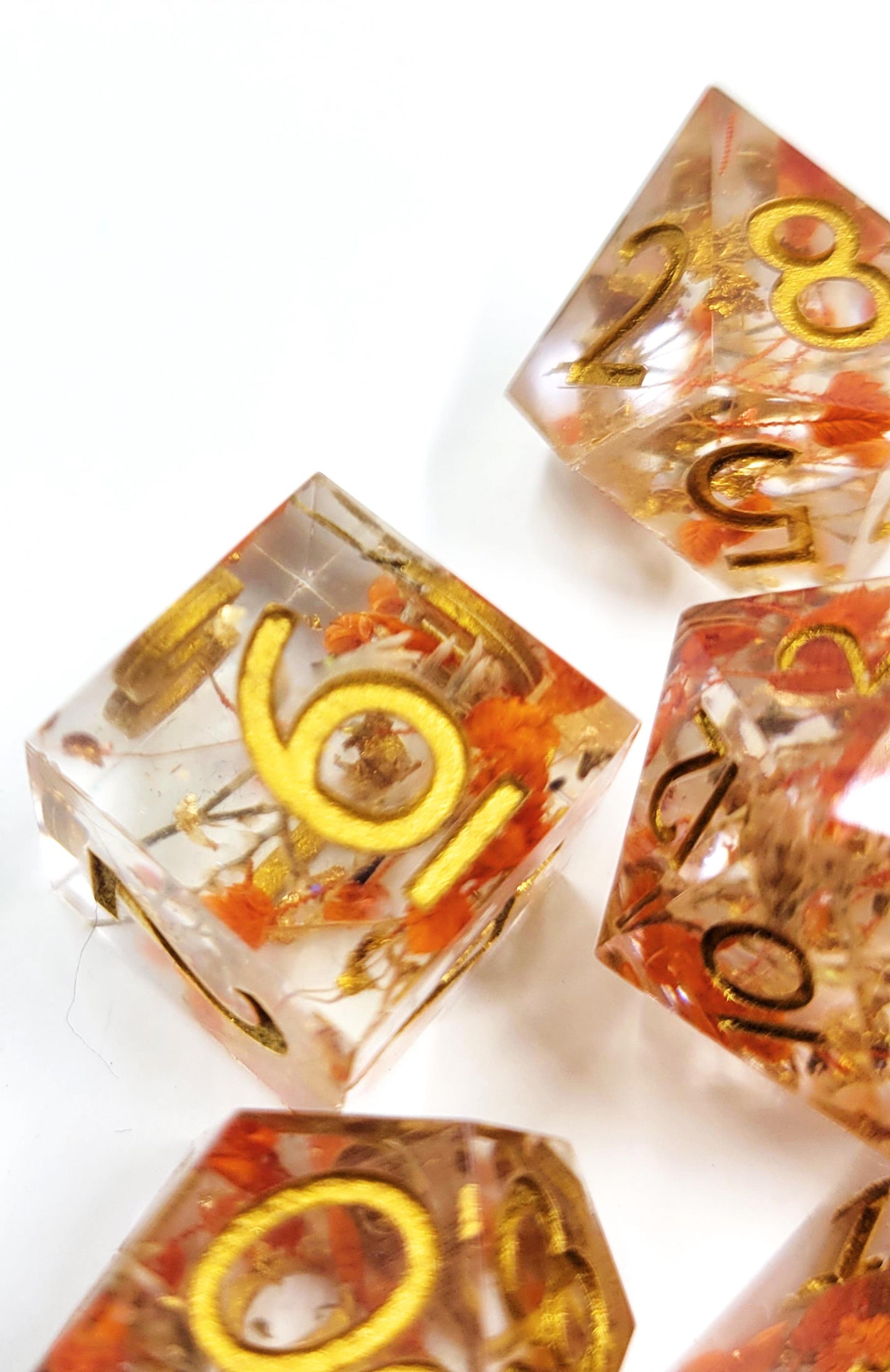 Handmade "Demeter's Blessing" Full Dice Set