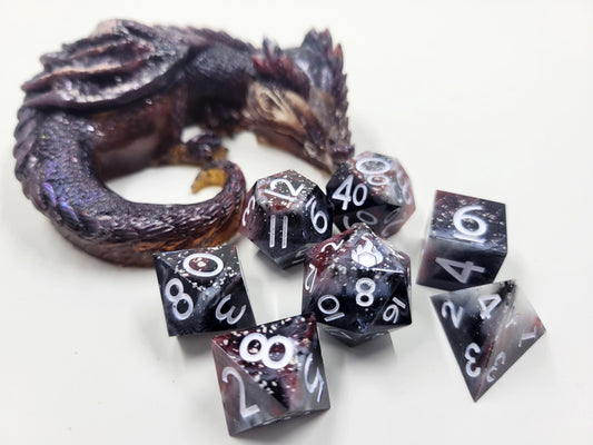 Speckled Dragonstone Dice Set - With Dice Guardian