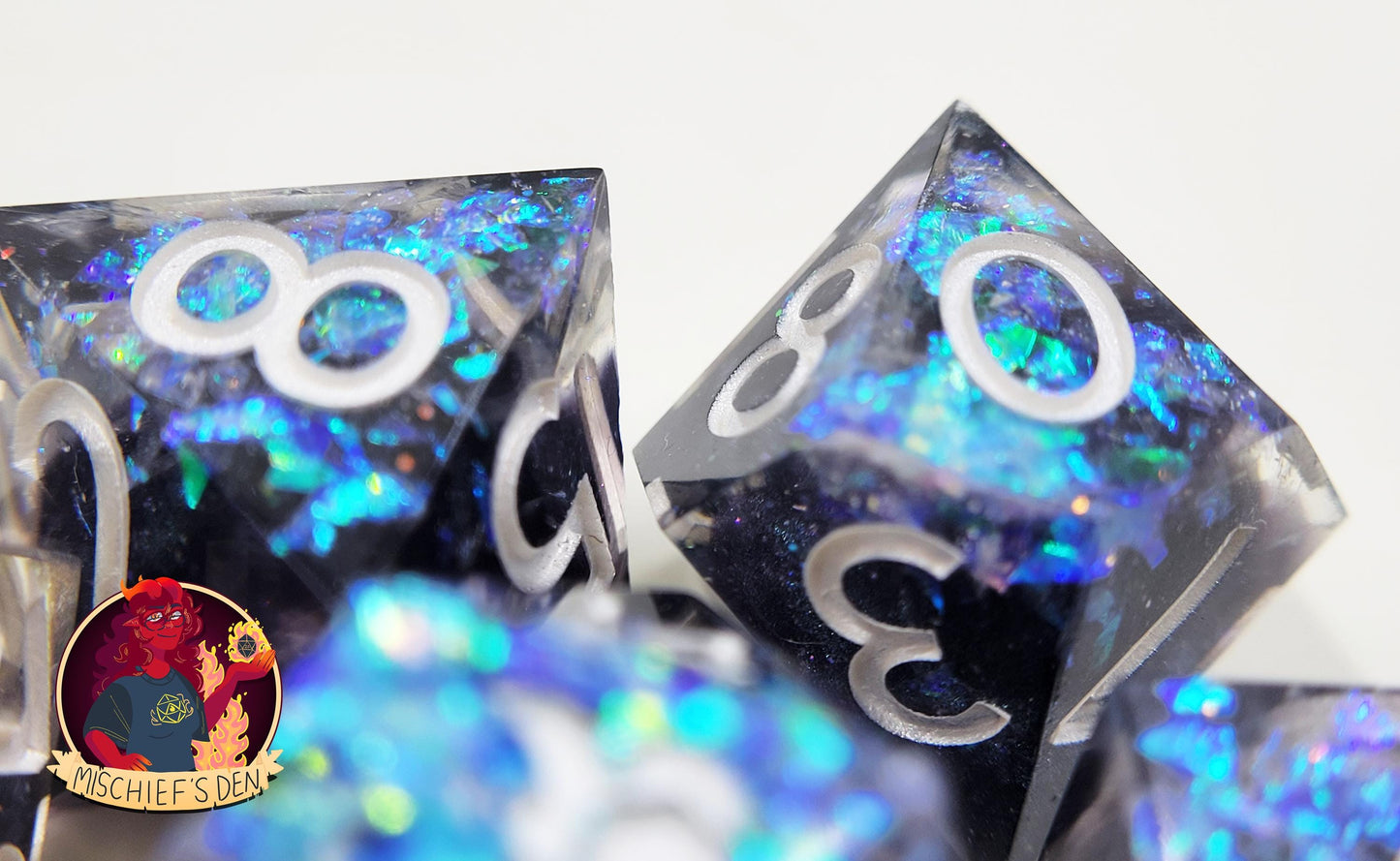 Handmade "Void Spark" Full Dice Set
