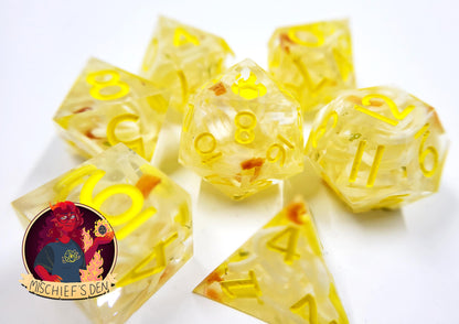 Handmade "Roll for Ramen" Full Dice Set