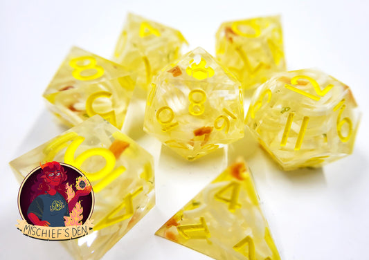 Handmade "Roll for Ramen" Full Dice Set